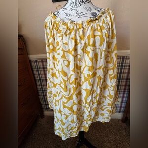 Mustard and Cream Blouse